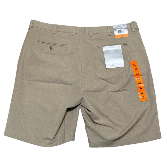 Men's Greg Norman 42 XL Golf Shorts Khaki Chino Khakis Flex Waist Stretch NWT - Picture 4 of 9